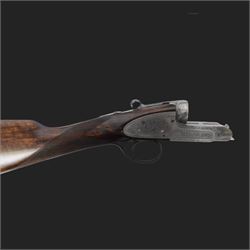 Holland and Holland 12 bore single trigger sidelock ejector, side by side double barrel shotgun with 76cm (30