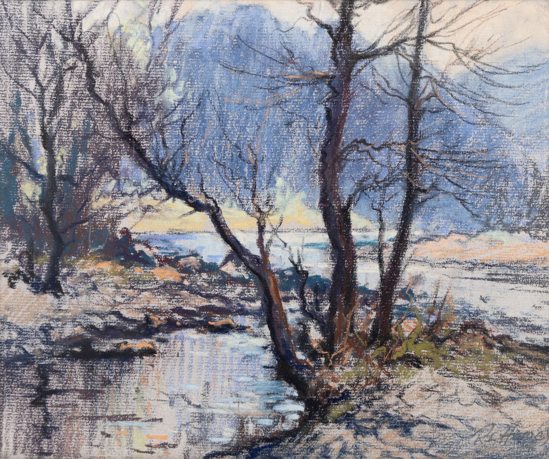 Robert Leslie Howey (British 1900-1981): 'Borrowdale', pastel signed 24cm x 29cm 