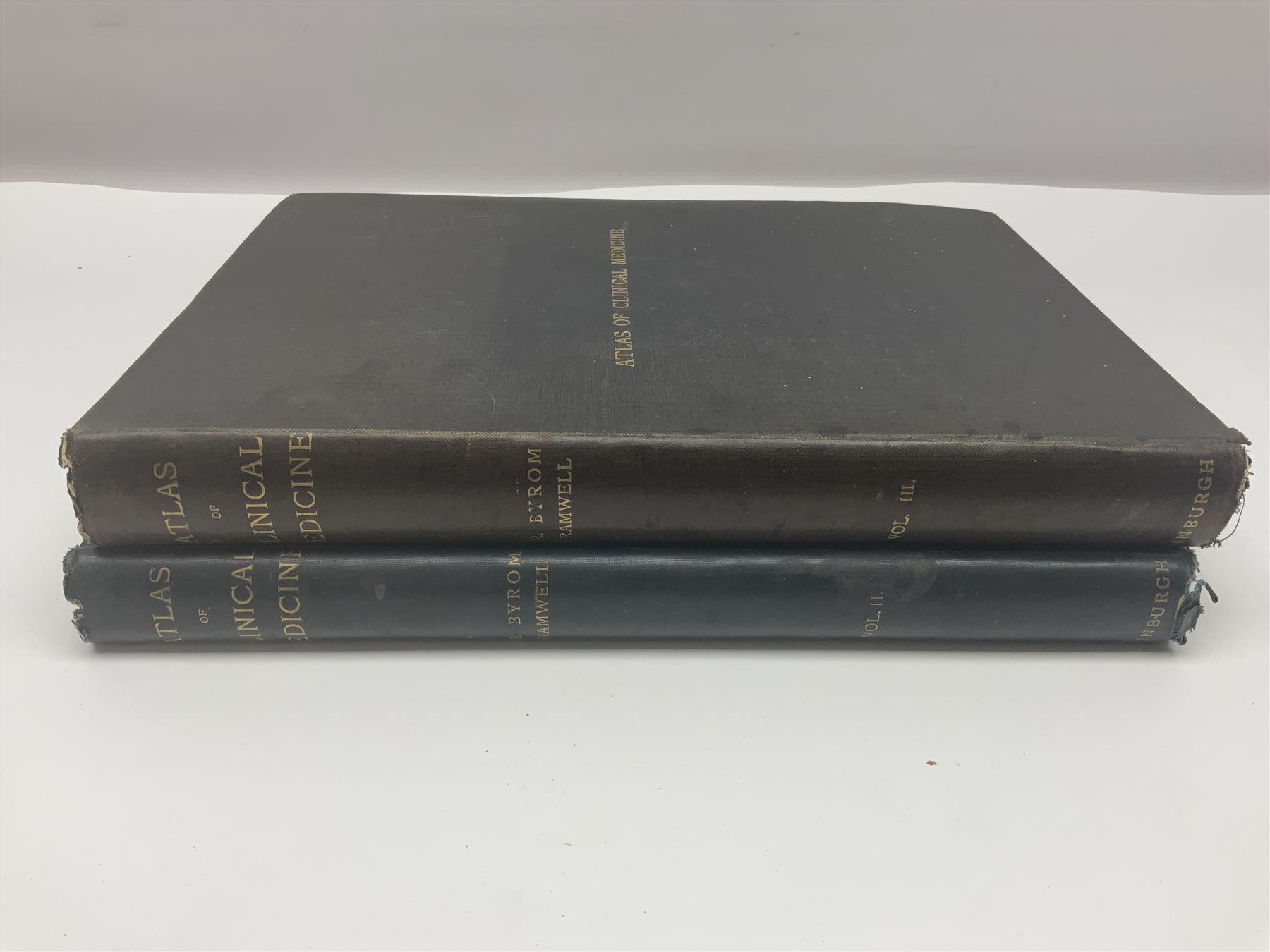 Bramwell, Byrom: Atlas of Clinical Medicine; three volumes, Edinburgh, printed by T & A Constable at the University Press, 1892-96, with numerous colour and black and white illustrations
