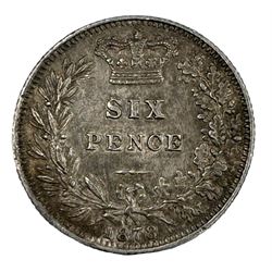 Queen Victoria 1878 silver sixpence coin, die number 43
