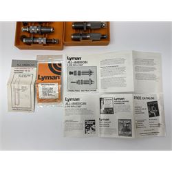Two sets of reloading dies by Lyman comprising .303 British and  .44 Magnum; both in original boxes with paperwork