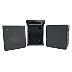 Stereomaster 1200D Amp, two D.A.S. subwoofer speakers, 200 watt speaker and lights
