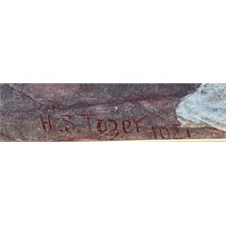 Henry Edward Spernon Tozer (British 1864-1940): 'A Call and A Crack' & 'Tea and Scandal', pair watercolours signed and 1921/22, 22cm x 32cm (2)