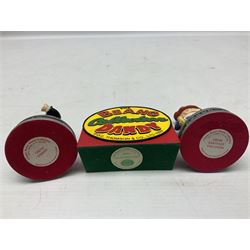 Ten Robert Harrop figures from the Beano Dandy collection, comprising Desperate Dan Keep on Rolling BDS10, Hank From The Three Bears BD37, Desperate Dan CBD15, Little Plum CBD23, 'Erbert CBD16, Fatty CBD08, Babyface Finlayson CBD06, Roger the Dodger CBD04, Beryl the Peril CBD17 and Collectors Plaque BDCP, all with boxes