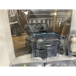 ‘Dr Who’ - Eaglemoss periodical Figurine Collection comprising twenty-seven figures of Tardis’ and Daleks, including Special Tardis 1 figure, two still with original magazine; all boxed, most with factory tie-downs 
