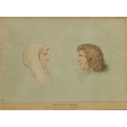 John 'HB' Doyle (British 1797-1868): 'The Rival Wigs' - Henry Brougham, 1st Baron Brougham and Edward Law, 1st Earl of Ellenborough, hand-coloured lithograph pub. Thomas McLean 1831, 28cm x 37cm