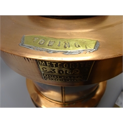  Meteorite ship's copper 'Towing' light, No.C30628, H33cm   