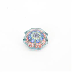 Six millefiori paperweights, two of eight pointed star form, four of domed form