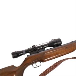 Weihrauch HW35 Export .22 air rifle, serial number 668937, with Hunter 6x40 scope attached 