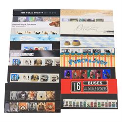 Queen Elizabeth II mint decimal stamps, all first class, mostly in presentation packs, face value of usable postage approximately 560 GBP