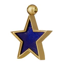 18ct gold lapis lazuli star pendant by Ouroboros