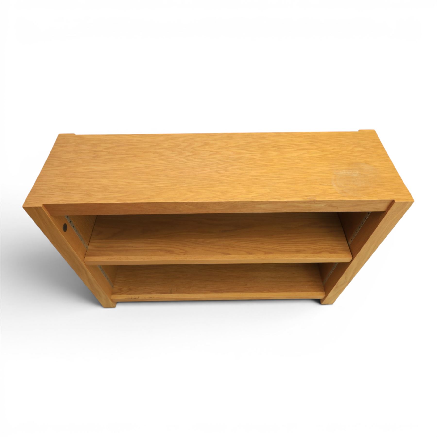 Contemporary Oak small bookcase, adjustable shelving