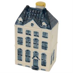 Eighteen KLM Miniatures, each blue Delft house form miniature produced exclusively for KLM Airlines by Bols Amsterdam, most with contents  