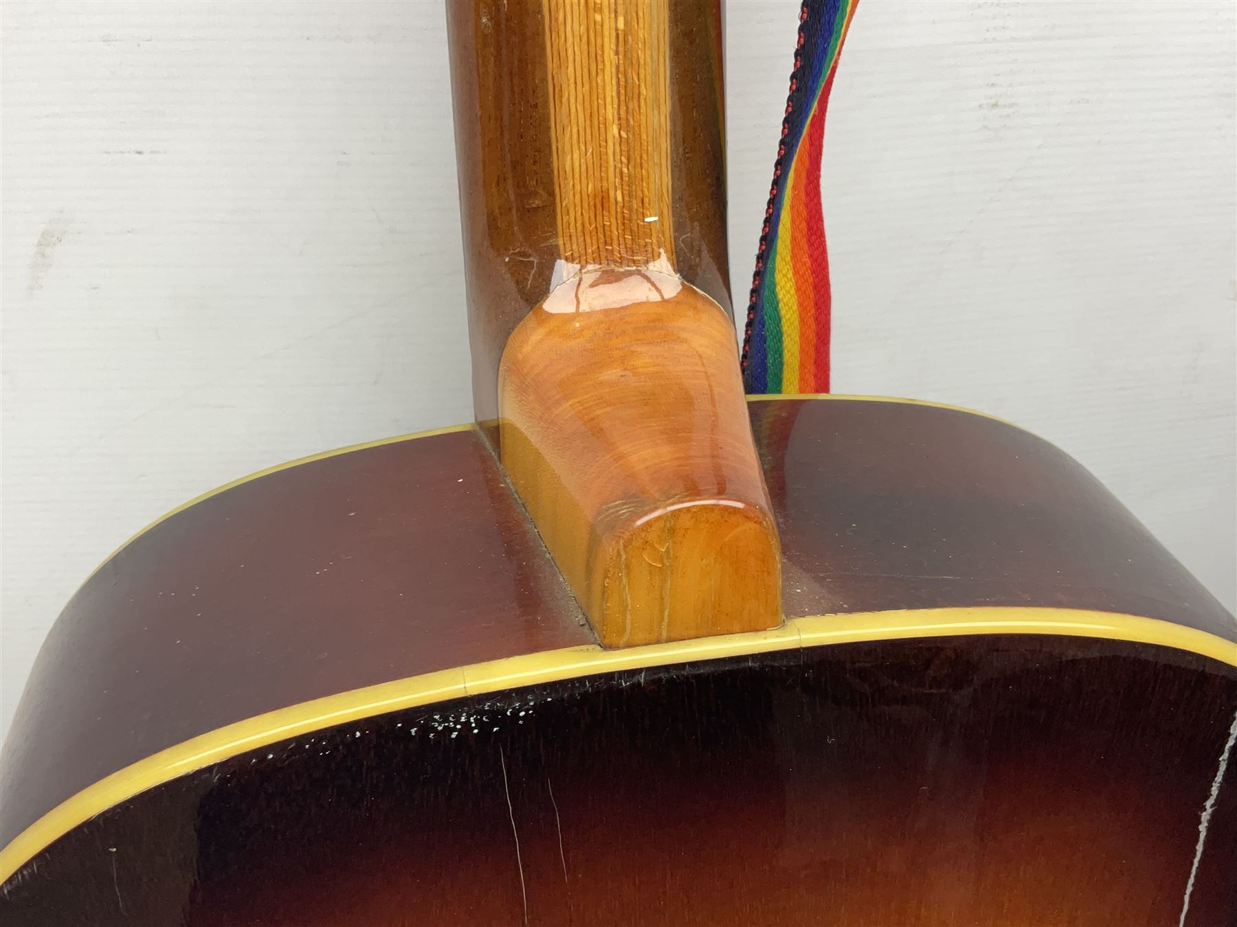 German Hoyer twelve-string acoustic guitar with metallic paper label L106cm; and Indonesian Yamaha F-310 acoustic guitar (2)