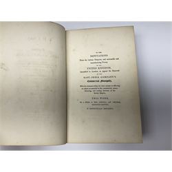 Bertin M. & Breton M.: China Its Costume, Arts, Manufactures etc. 1812 Stockdale London. Four volumes in one. Hand coloured plates. Half leather binding; Doolittle Rev. Justus: Social Life of the Chinese. 1868. Illustrated. Rebound in half morocco with marbled boards; and three other books of eastern interest (5)