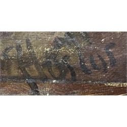 Joseph Horlor (British 1809-1887): Logging Wagon on a Coastal Road, oil on canvas signed 106cm x 83cm