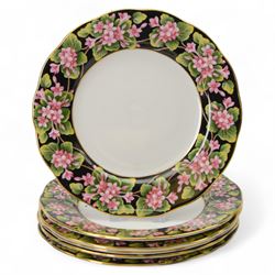 Royal Albert Provincial Flowers Mayflower tea service for six, comprising cups saucers and dessert plates 