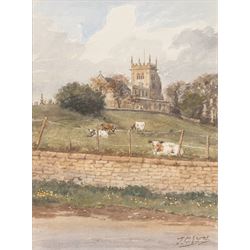 John Cecil Lund (British 1932-): 'All Saints - Sherburn-In-Elmet', watercolour signed, titled on the mount 18cm x 14cm 