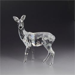 Two Swarovski figures, comprising Doe and Christmas Stag, both in original boxes 