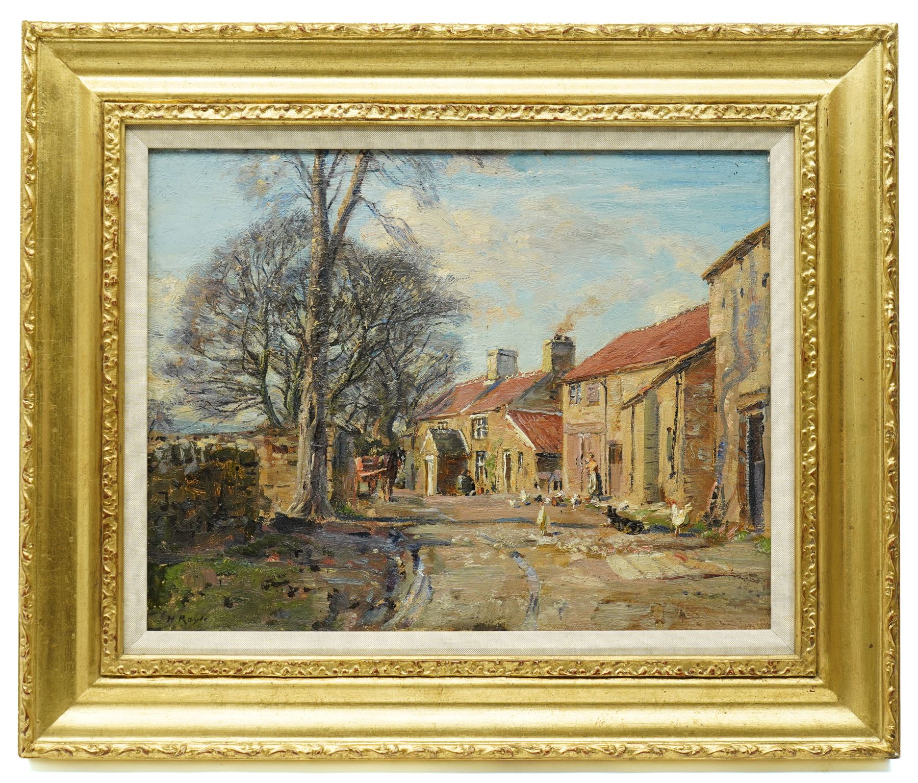 Herbert F Royle (British 1870-1958): 'Lower Dene Farm - Nesfield', oil on canvas signed, titled verso 34cm x 45cm