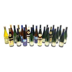 Mixed alcohol including Pieroth Blue 1988 Qualitatswein Nahe 750ml, 10%Vol, Ferdinand Pierroth 1986 Qualitatswein Nahe 70cls etc, various contents and proofs, 25 bottles