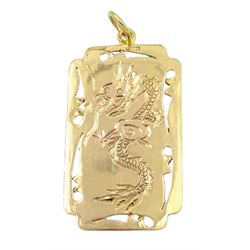 9ct gold Scorpio charm, hallmarked and a 14ct gold Chinese dragon emblem charm