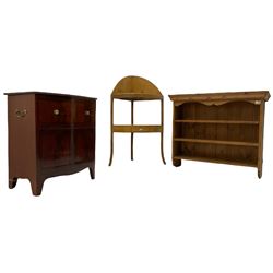 Solid pine wall rack, corner washstand and a commode chest (3)