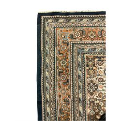 Persian Bidjar hand knotted carpet, beige and red ground