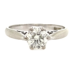  18ct white gold diamond solitaire ring 0.5 carat, hallmarked   