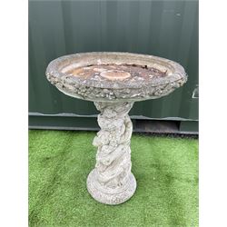 Composite stone garden bird bath - THIS LOT IS TO BE COLLECTED BY APPOINTMENT FROM DUGGLEBY STORAGE, GREAT HILL, EASTFIELD, SCARBOROUGH, YO11 3TX
