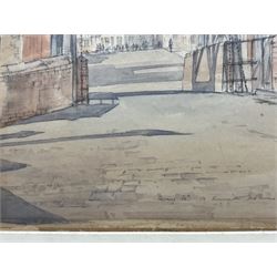 Kenneth Holmes (British 1902-?): 'Quay Street', watercolour signed and titled 37cm x 29cm 