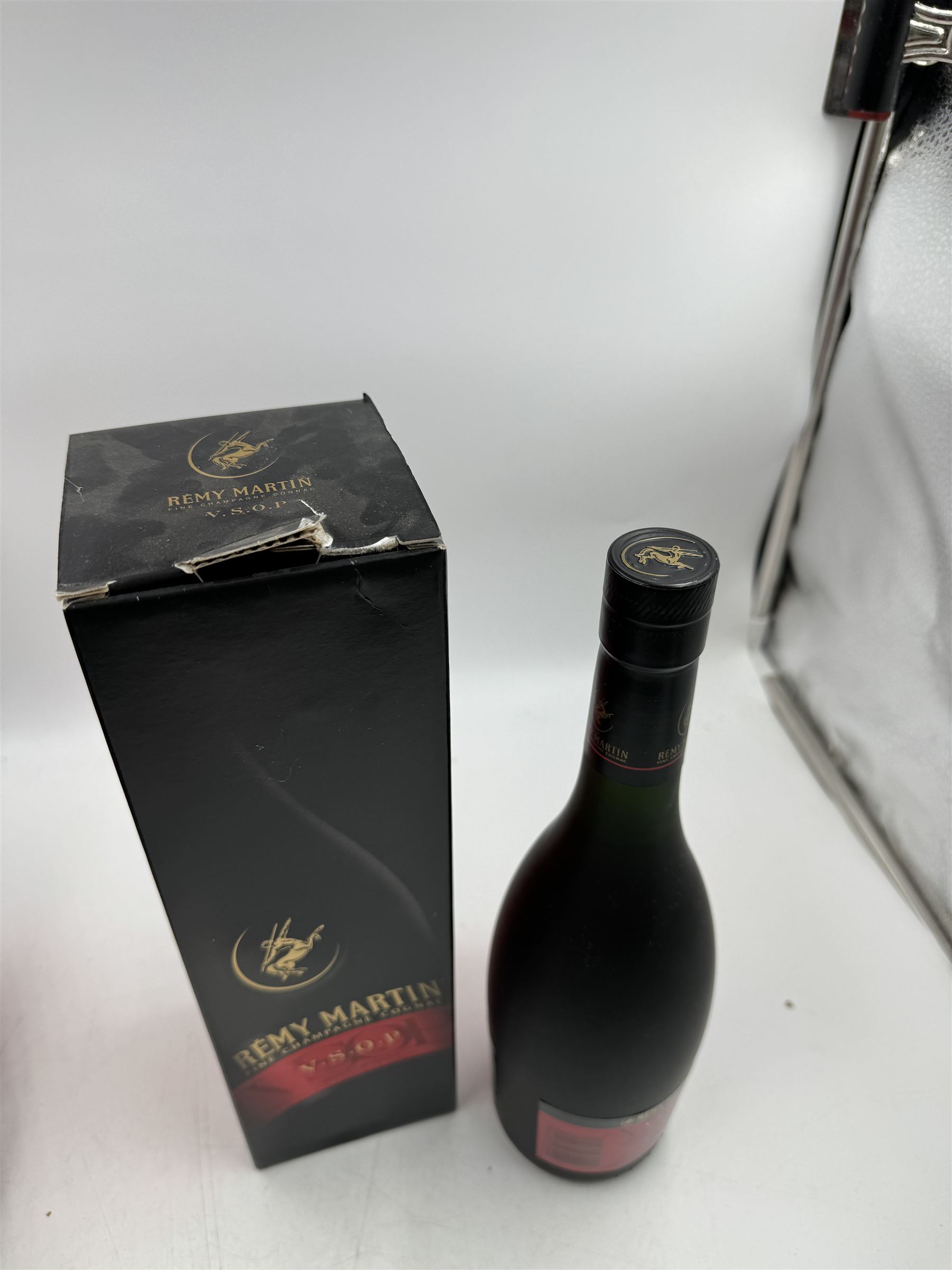 Three bottles Remy Martin V.S.O.P champagne cognac, 70cl 40% vol, in original boxes
