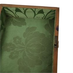 19th century Anglo-Indian tortoiseshell veneered box on bun feet, H9cm, L25cm