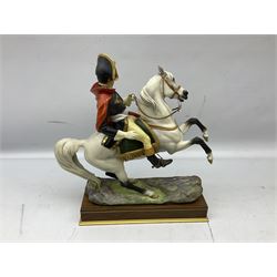 Royal Worcester 'Napoleon Bonaparte', model No. RW3860 by Bernard Winskill, limited edition 747/750, on wooden plinth with title plaque, framed certificate and box, H41cm