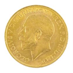 King George V 1919 gold full sovereign coin, Perth mint