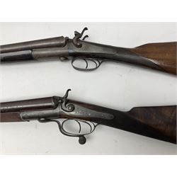 SHOTGUN CERTIFICATE REQUIRED - 19th century John Adams of London 12-bore double barrel side-by-side hammer gun with screw under-lever opening, 76cm (30