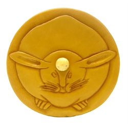  Japanese Meiji ivory Manju-Netsuke carved with a Lunar Hare, with signature, D6cm Provenance: private collection   