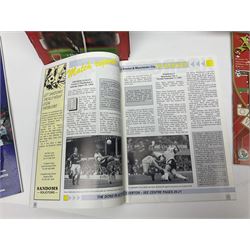 Quantity of mostly football programmes including Wimbledon vs Arsenal Saturday 5th September 1992, Arsenal FC vs Blackburn Rovers Saturday February 26th season 1993/94, Liverpool vs Arsenal Saturday 2nd October 1993, The F.A. Charity Shield Arsenal vs Manchester United 7th August 1993 etc