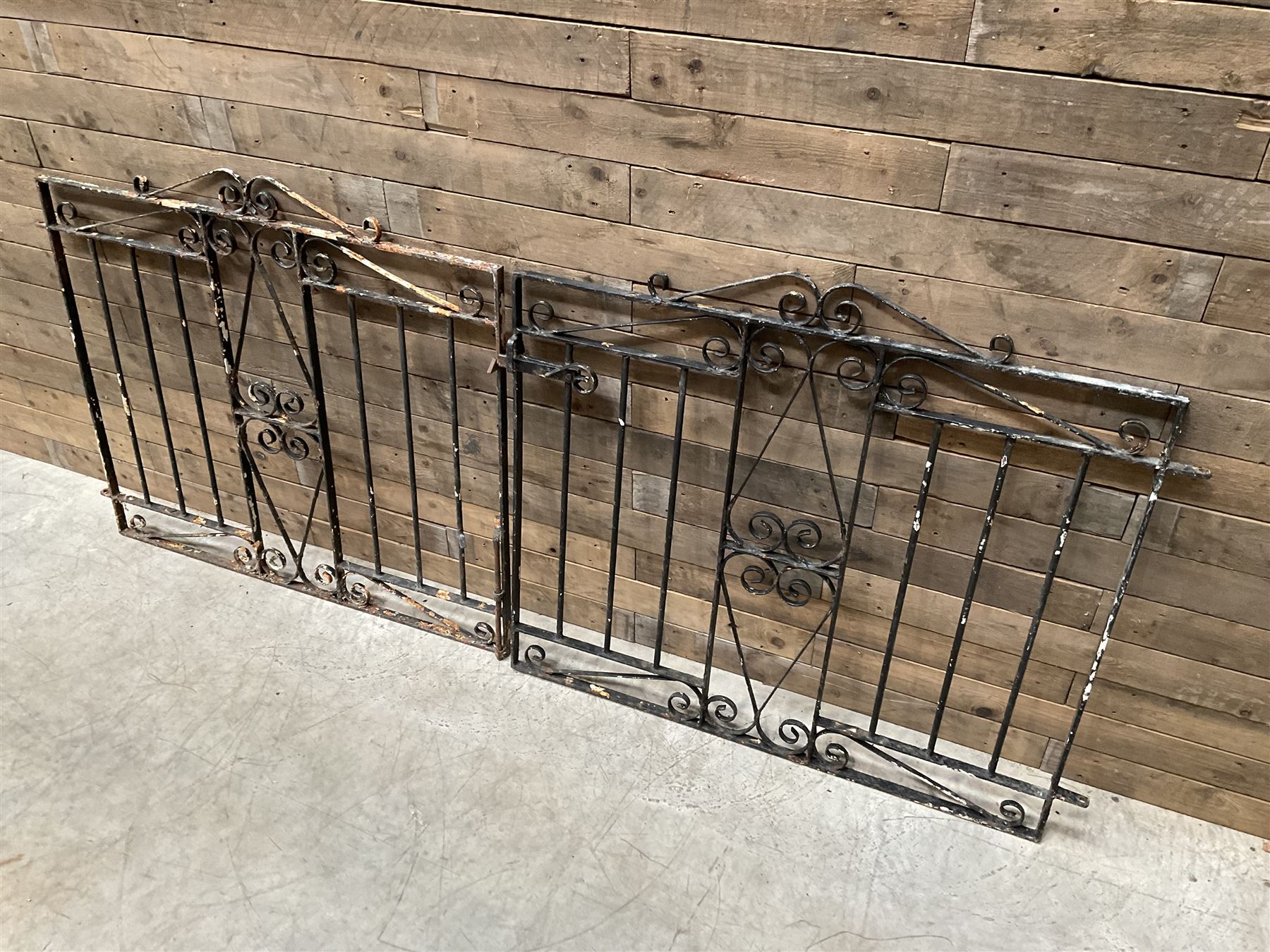 Pair of wrought iron garden gates