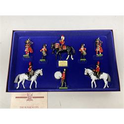 Four modern limited edition sets of Britains soldiers - 5289 The Royal Marines No.1163/7000; 5290 The Royal Scots Dragoon Guards No.4989/7000; 5291 The Honourable Artillery Company No.3464/7000; and 5191 The Royal Welch Fusiliers No.3698/6000; all cased and boxed with certificates (4)