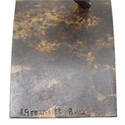 Ian Greensitt (British 1971-): 'Flying Snipe III', patinated bronze signed and numbered 8/12 to base, titled on accompanying COA, H40cm 