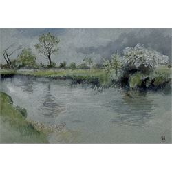 John Hutchinson (British 1929-): 'River Rye at Lower Harome', set four watercolours signed, titled and dated 1999 verso 15cm x 21cm (4)