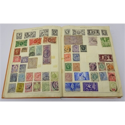  Collection of Queen Victoria and later Great British and world stamps including earlier Commonwealth/ Empire, GB Penny Red, some earlier World issues seen in one album  