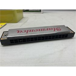 Bagpipes of Caledonia Piping Chanter Kit; Dubreq Stylophone - Pocket Electronic Organ; and Robert Frederick Harmonica; all boxed with instructions (3)