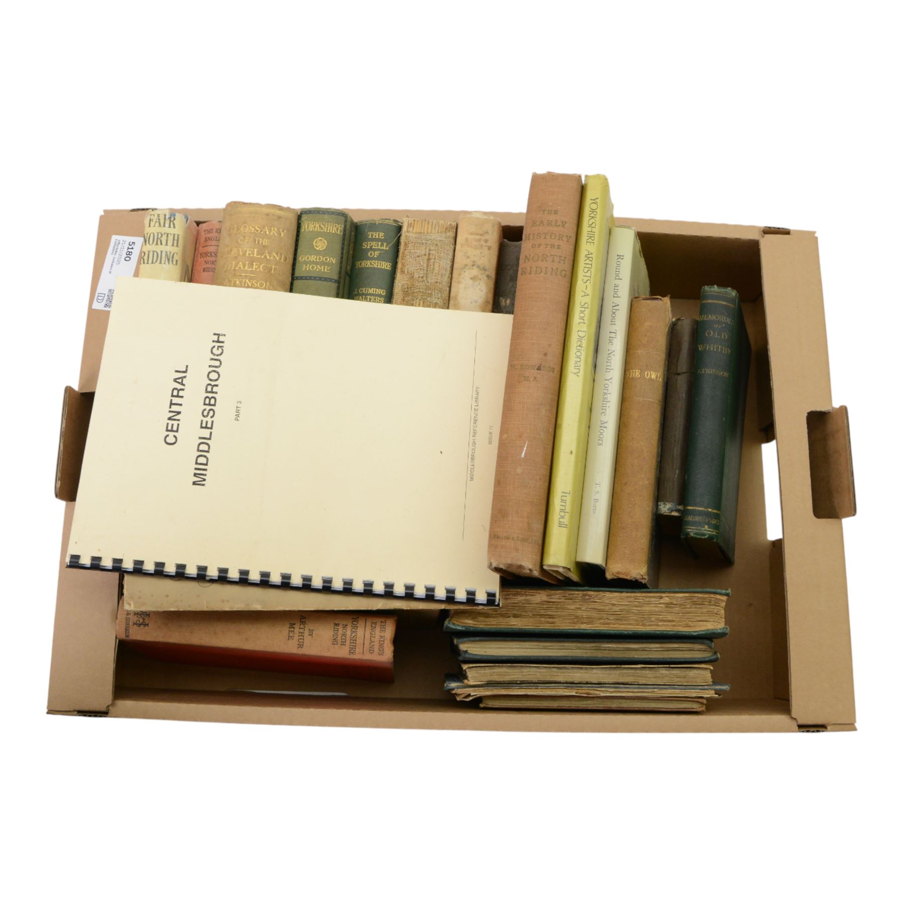 Collection of local history antiquarian books, including Baines, Thomas: Yorkshire Past and Present, vols I - II, Fletcher, J.S.: A Picturesque History of Yorkshire, vols 1 - 6, Home, Gordon Yorkshire etc   