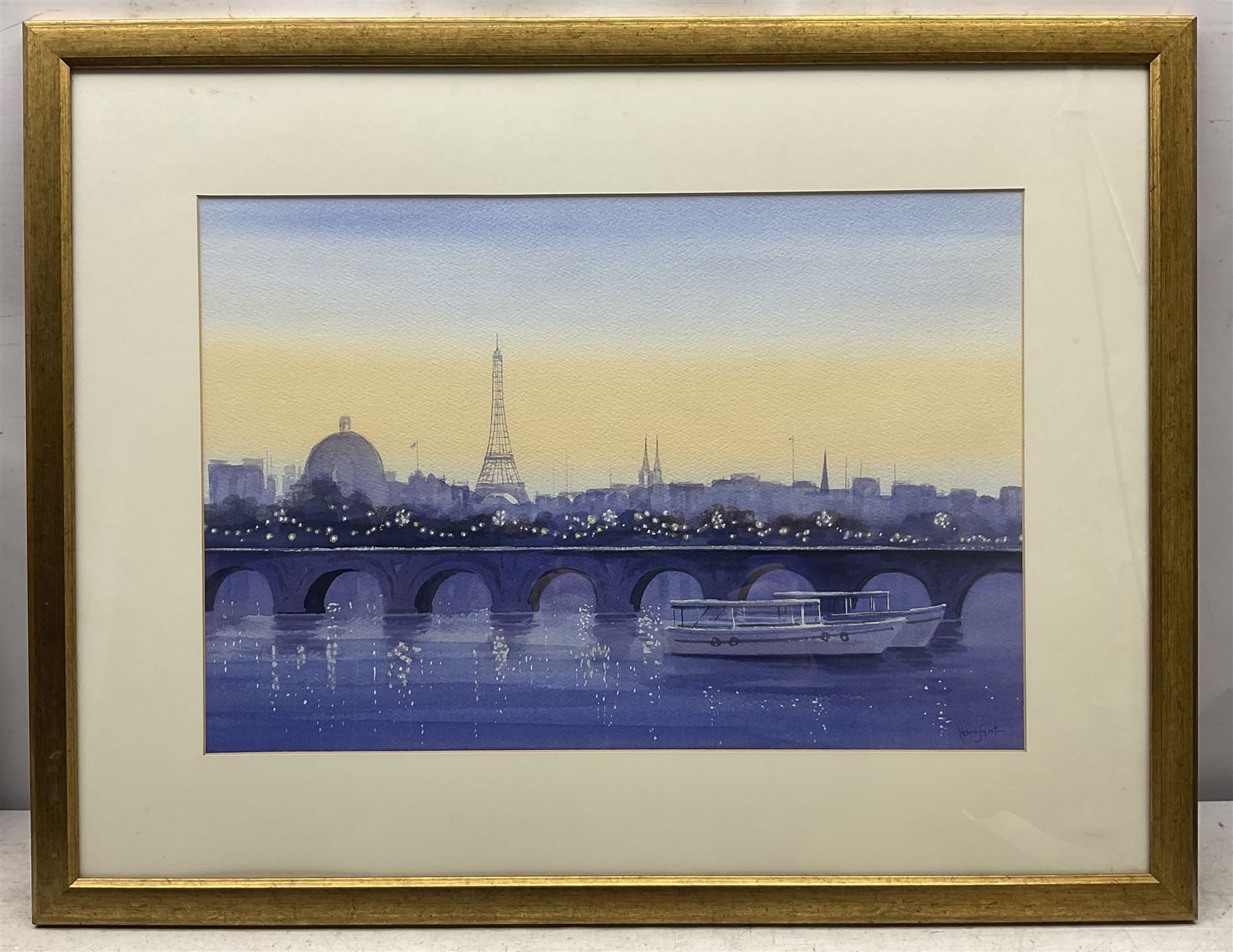 Johnny Gaston (Scottish 1955-): Paris, watercolour signed 34m x 51cm