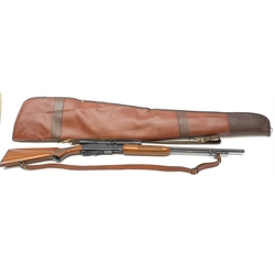Remington Fieldmaster Model 572 rim-fire .22 pump action seventeen-shot long rifle with Nikko Stirling 4x scope, barrel threaded for sound moderator, L108cm; in gun sling with quantity of ammunition RFD OR FIREARMS LICENCE HOLDERS ONLY
