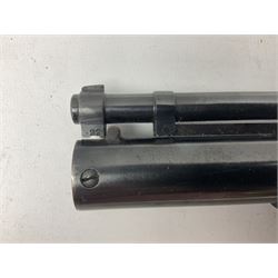 Webley Premier .22 air pistol with over lever action No.902 L24cm; and quantity of .22 pellets in two tins