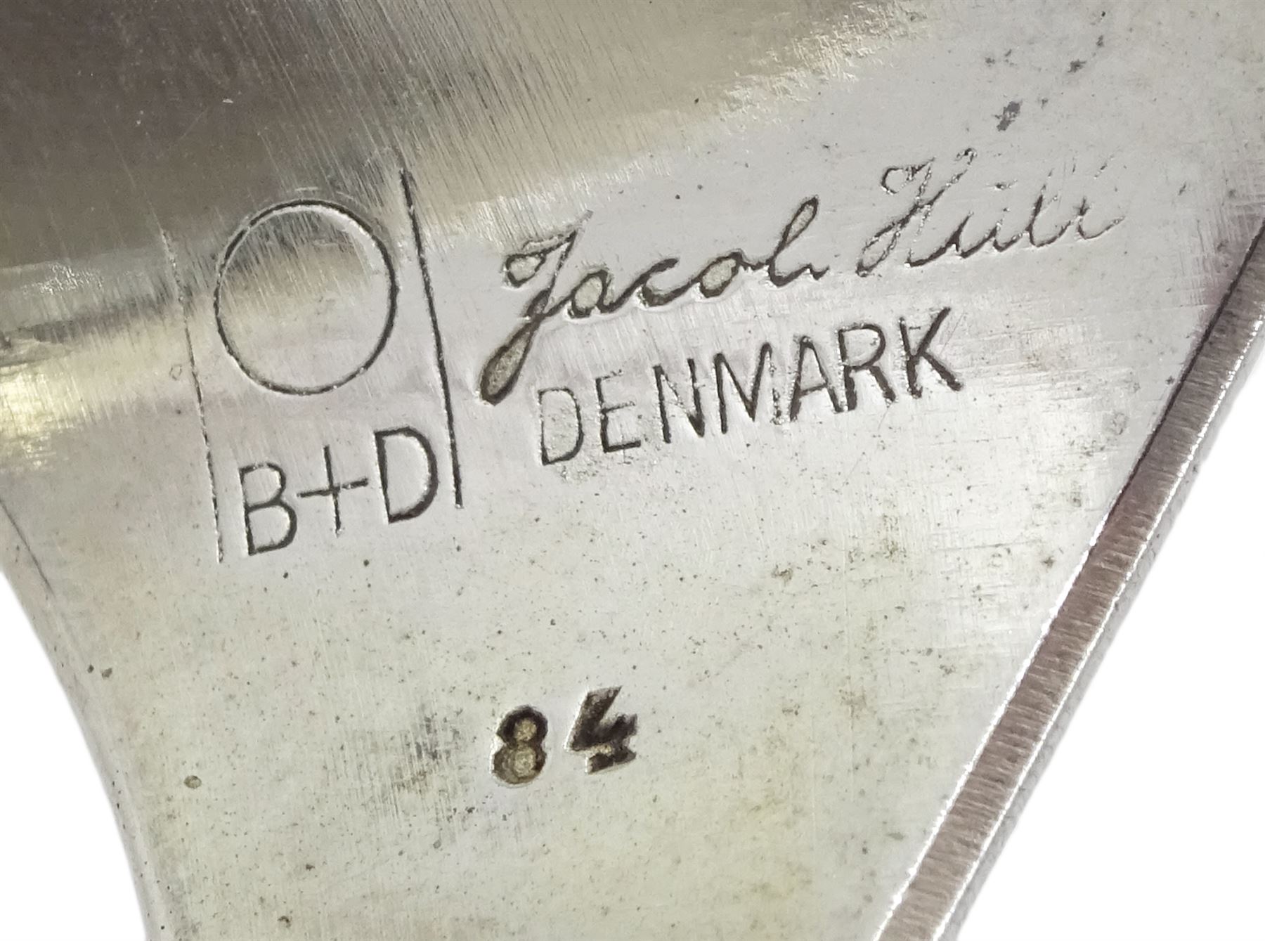 Jacon Hill for Duch & Deichman, Denmark cuff watch, stamped 84