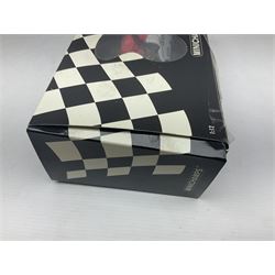 Three Minichamps 1:12 scale die-cast motorcycles - Yamaha YZR 500 Max Biaggi 2000; Yamaha YZR-M1 Colin Edwards Fiat Yamaha Team MotoGP 2007 GP Australia; and Yamaha YZR 500Team Yamaha Max Biaggi 500ccGP 2001; all boxed (3)